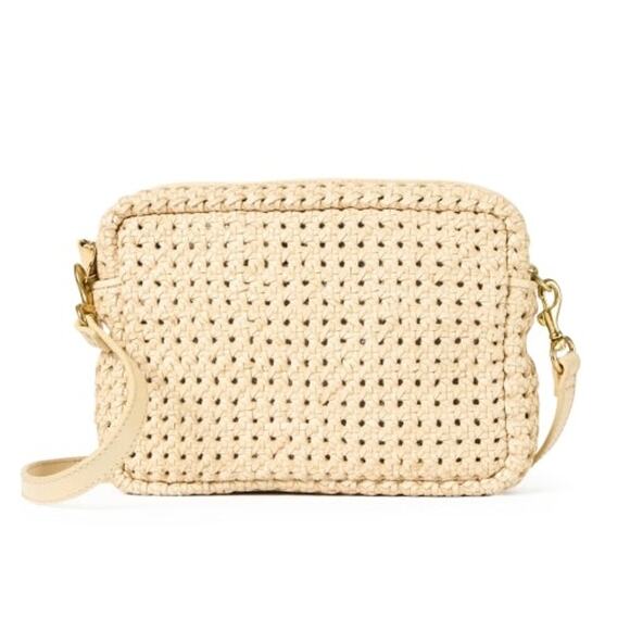 Clare V Handbags - CLARE V Midi Sac Rattan Crossbody Bag Women Small Cream Woven Leather NEW
